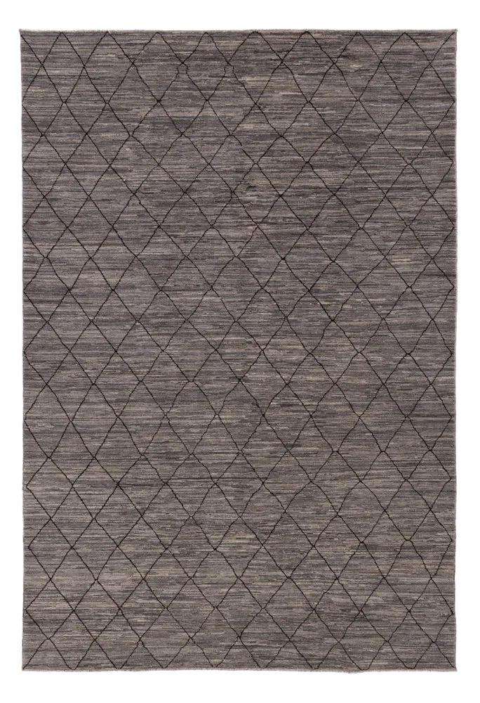 Berber Teppich 205x300cm - Wollteppich - dunkelgrau