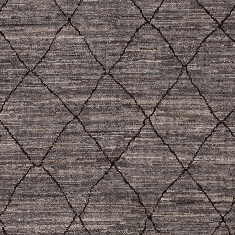 Berber Teppich 205x300cm - Wollteppich - dunkelgrau