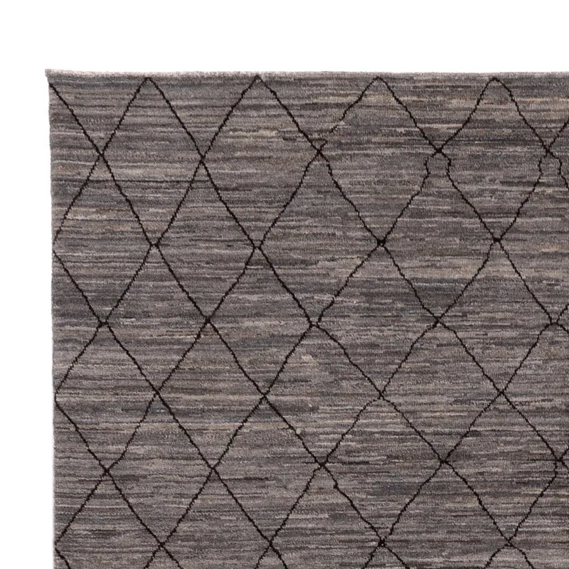 Berber Teppich 205x300cm - Wollteppich - dunkelgrau