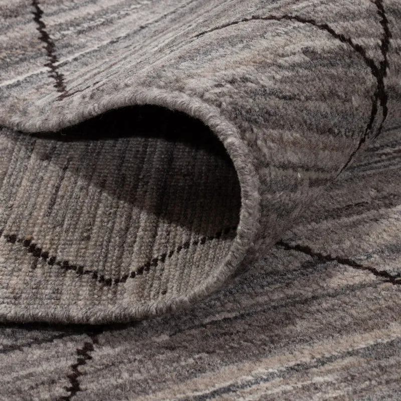 Berber Teppich 205x300cm - Wollteppich - dunkelgrau