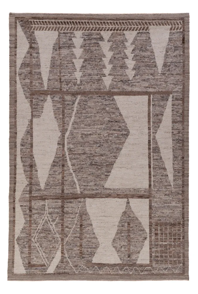 Berber Teppich 200x302cm - Wollteppich - dunkelgrau