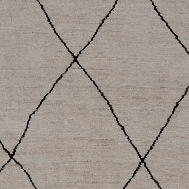 Berber Teppich 205x297cm - Wollteppich - hellgrau