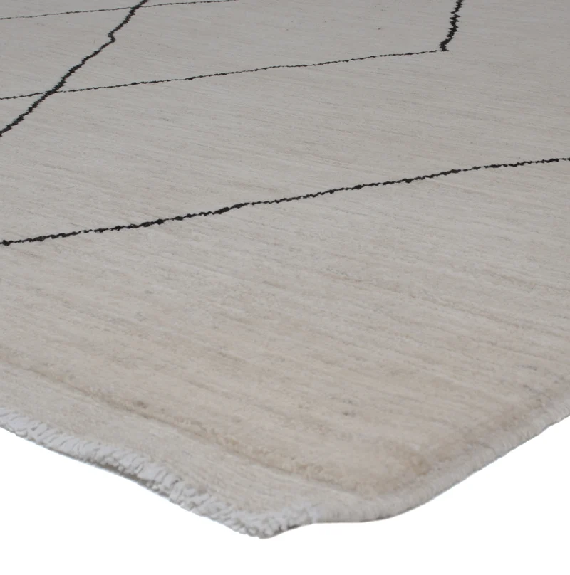 Berber Teppich 205x297cm - Wollteppich - hellgrau