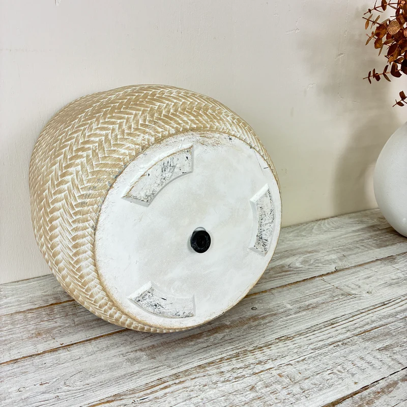 Decoris Blumentopf Alex Outdoor Sandfarben 33cm Deko