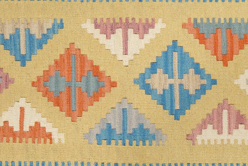 Kelim Gashgai · Handgewebt – Gelb, 117x83 cm