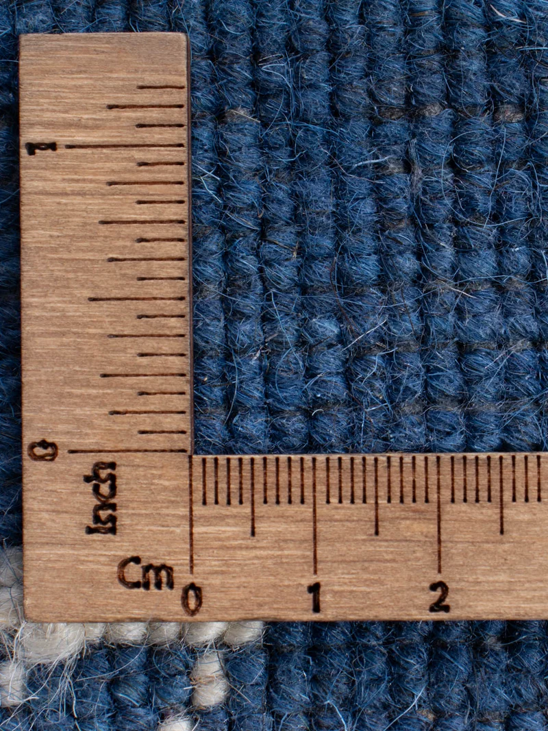 Loribaft Loom Teppich 60x90cm - Wollteppich - blau