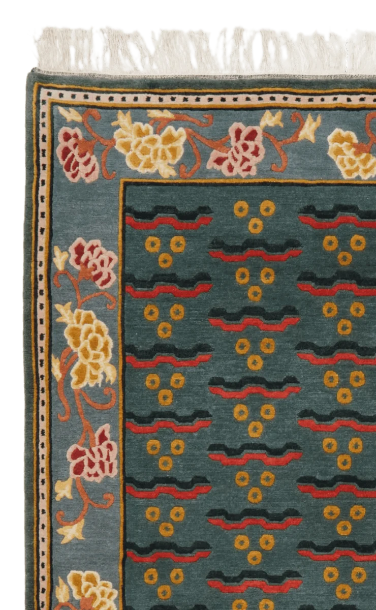 Nepal · Handgeknüpft – Grün, 223x158 cm