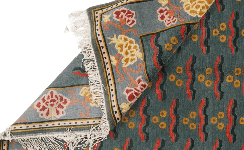 Nepal · Handgeknüpft – Grün, 223x158 cm