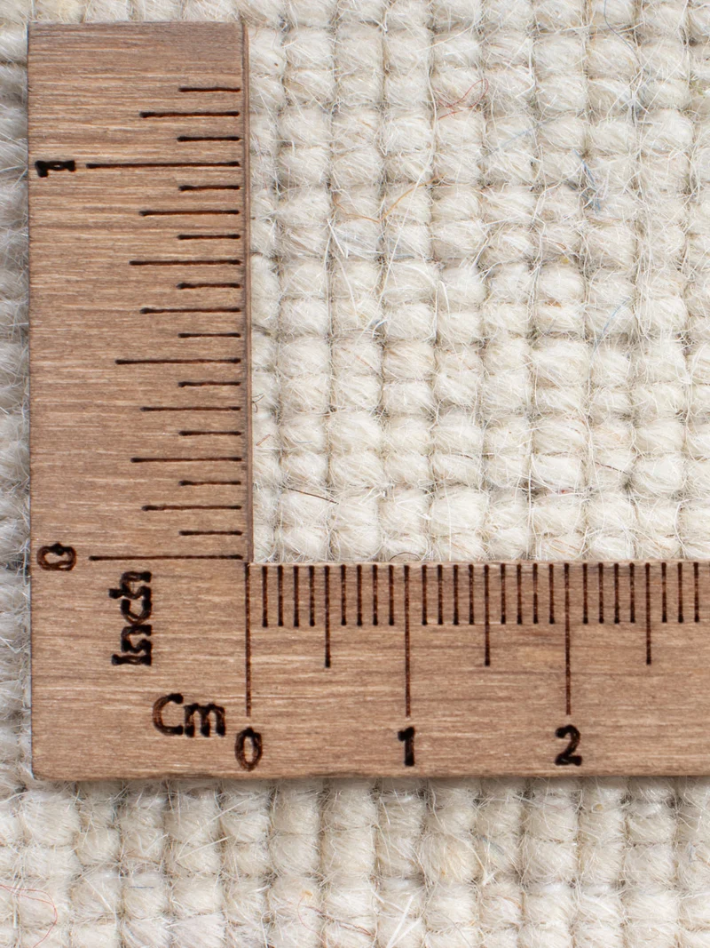 Loribaft Loom Teppich 60x90cm - Wollteppich - naturweiß