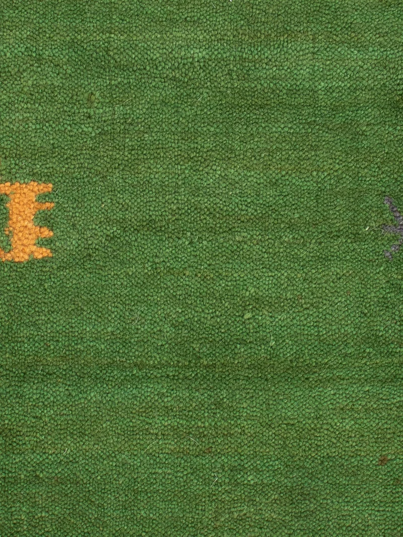 Loribaft Loom Teppich 60x90cm - Wollteppich - grün