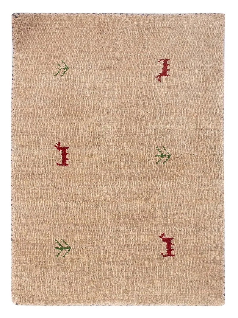 Loribaft Loom Teppich 60x90cm - Wollteppich - beige