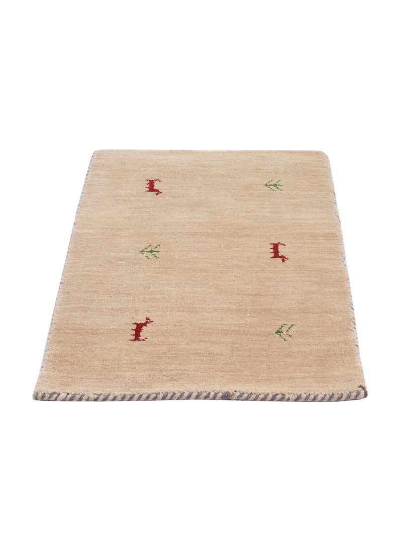 Loribaft Loom Teppich 60x90cm - Wollteppich - beige