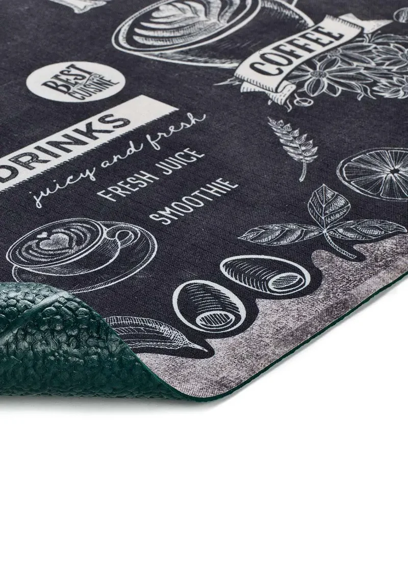 Alfombra de cocina antideslizante Ricci Menu