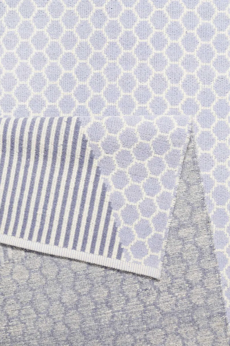 Esprit Kelim Teppich Hellblau aus Wolle "East Atlanta"