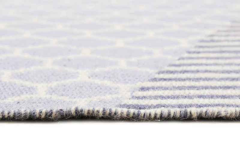 Esprit Kelim Teppich Hellblau aus Wolle "East Atlanta"