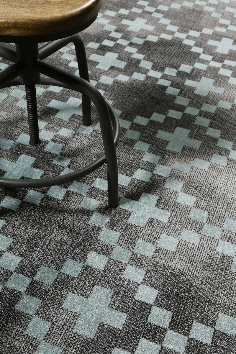 Teppich Grau Türkis Kurzflor "Pleasure 2.0" WECONhome