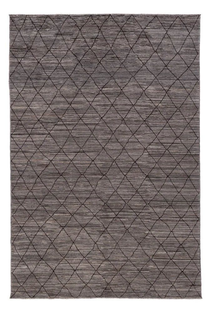 Berber Teppich 199x297cm - Wollteppich - dunkelgrau
