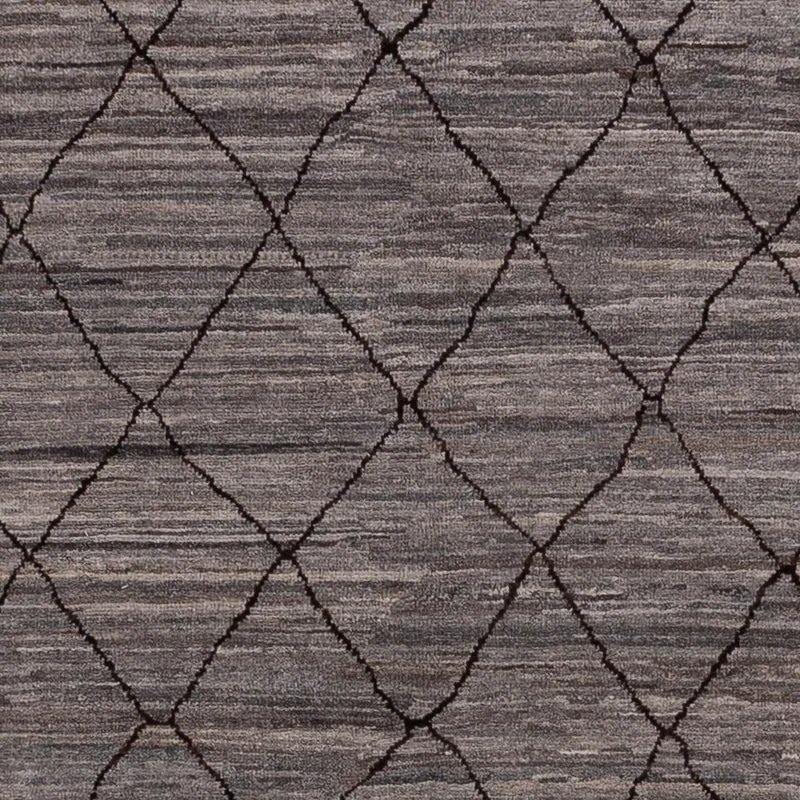 Berber Teppich 199x297cm - Wollteppich - dunkelgrau