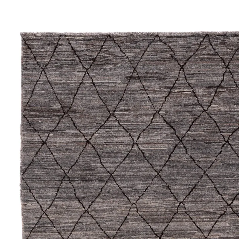 Berber Teppich 199x297cm - Wollteppich - dunkelgrau