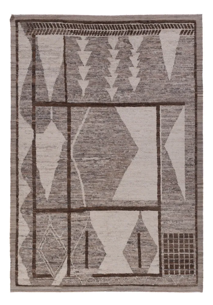 Berber Teppich 201x296cm - Wollteppich - dunkelgrau