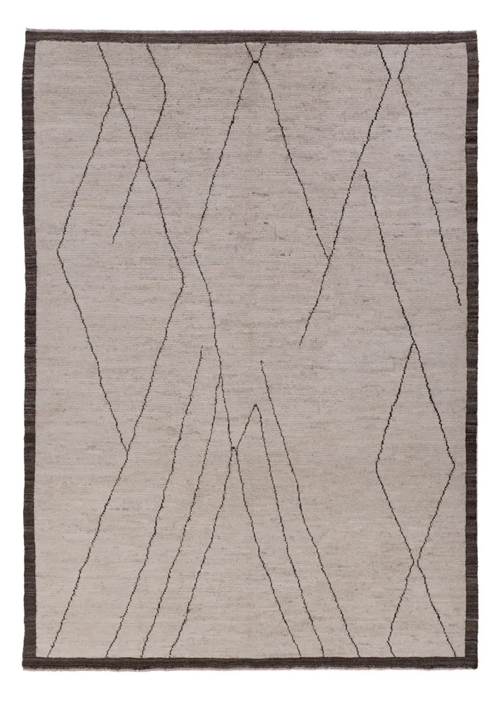Berber Teppich 202x293cm - Wollteppich - hellgrau