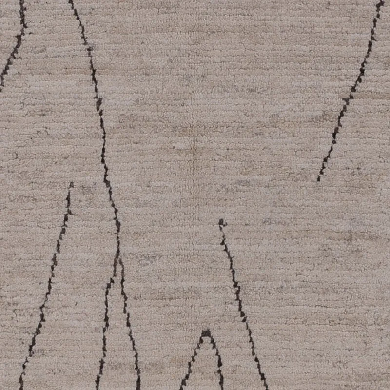 Berber Teppich 202x293cm - Wollteppich - hellgrau
