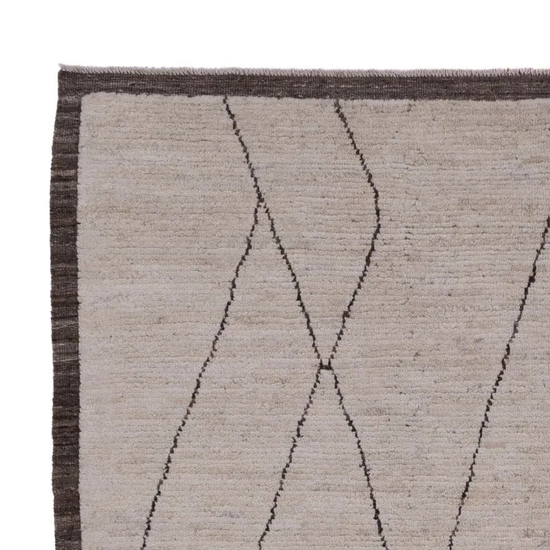 Berber Teppich 202x293cm - Wollteppich - hellgrau