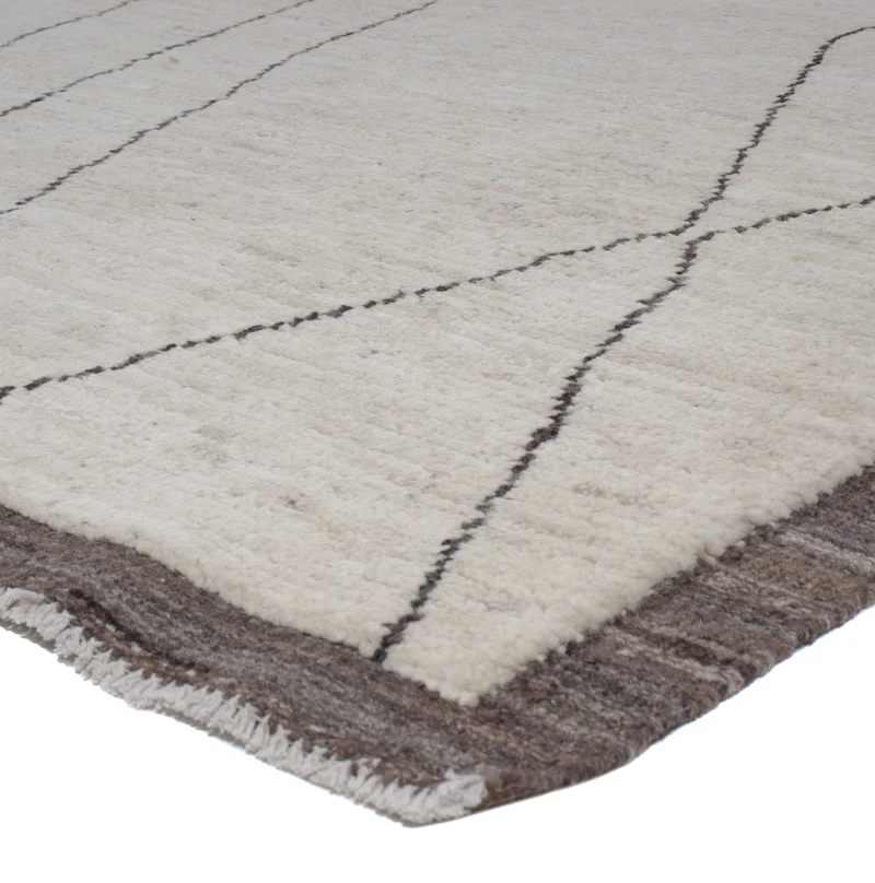 Berber Teppich 202x293cm - Wollteppich - hellgrau