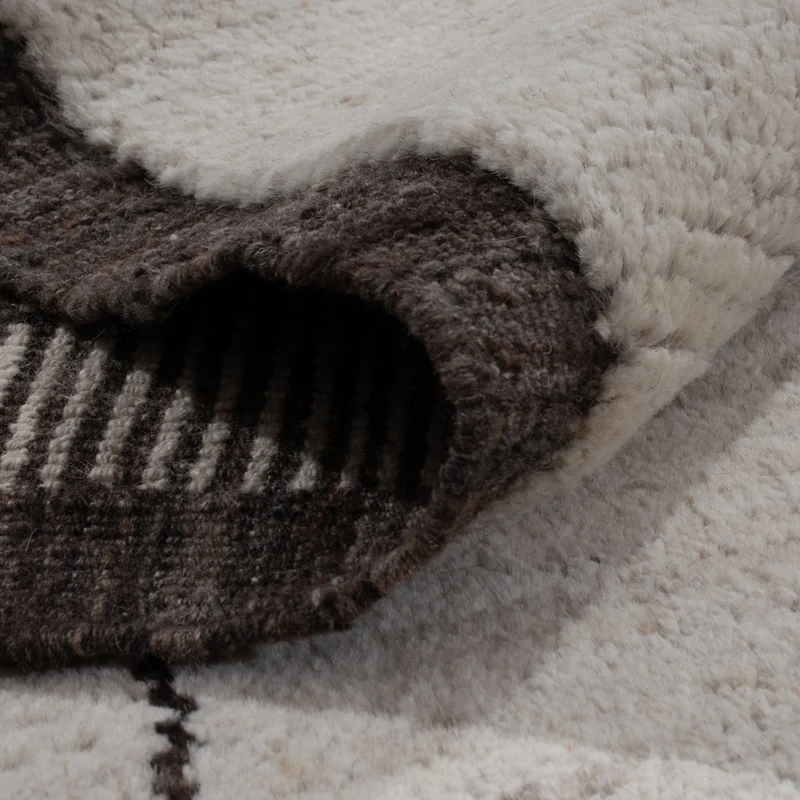 Berber Teppich 202x293cm - Wollteppich - hellgrau