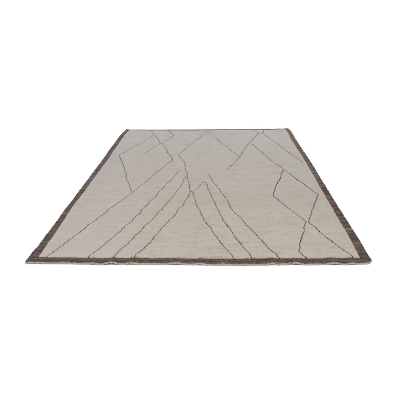 Berber Teppich 202x293cm - Wollteppich - hellgrau
