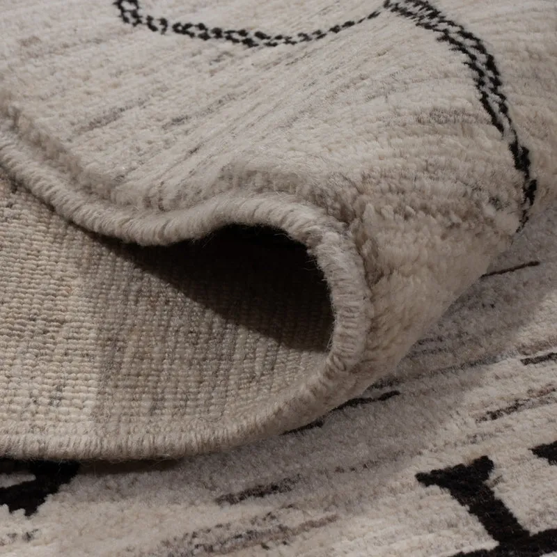 Berber Teppich 201x296cm - Wollteppich - grau