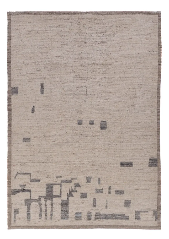 Berber Teppich 202x286cm - Wollteppich - hellgrau