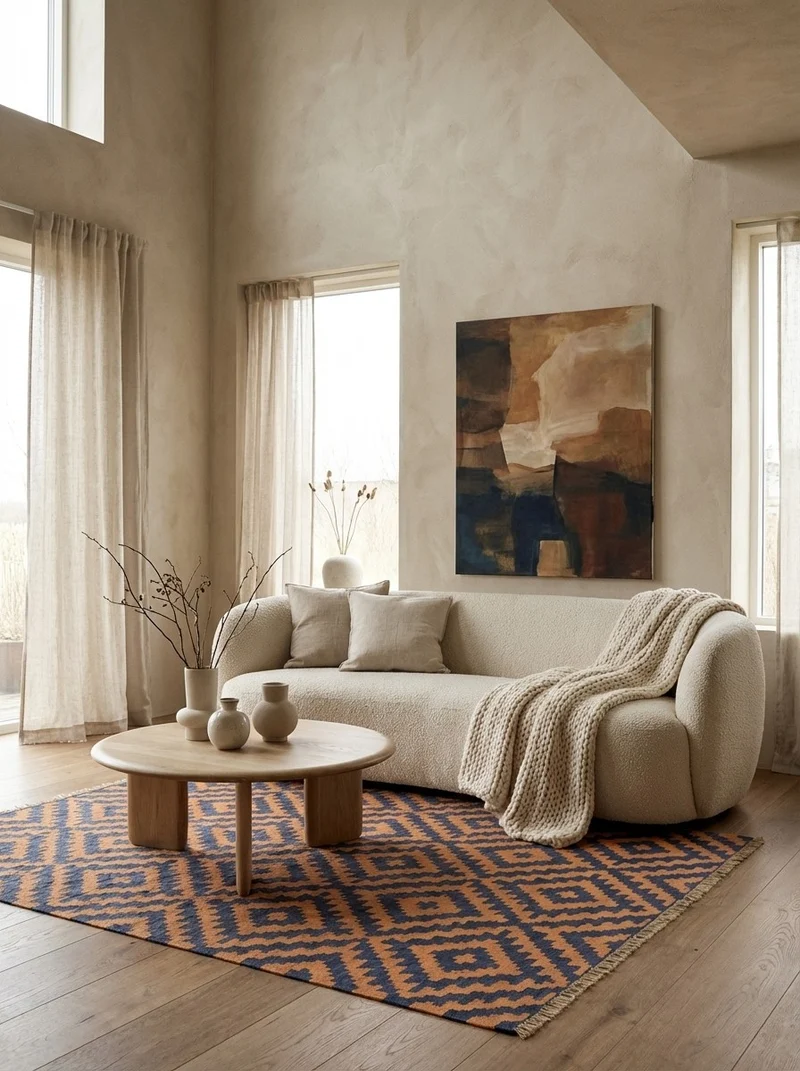 Kelim Gashgai · Handgewebt – Beige, 197x153 cm