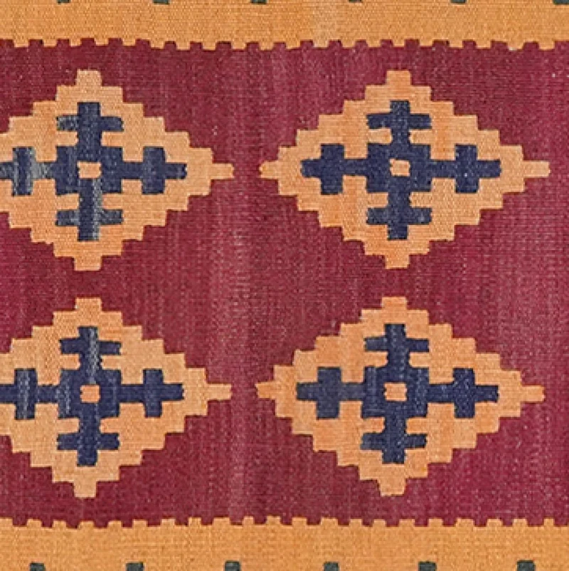 Kelim Gashgai · Handgewebt – Violett, 200x57 cm