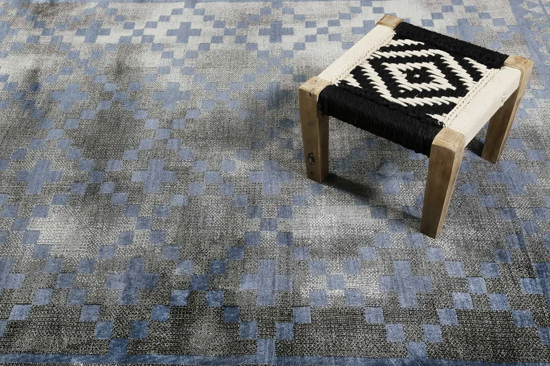 Teppich Grau Blau Kurzflor "Pleasure 2.0" WECONhome