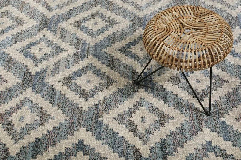Teppich Grau Blau Beige Kurzflor "Passion 2.0" WECONhome