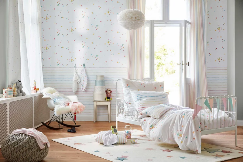 Esprit Kinderteppich beige rosa grau blau "Jonne"