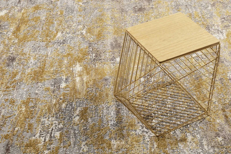 Esprit Teppich Grau Gold Kurzflor "Vintage Feels"