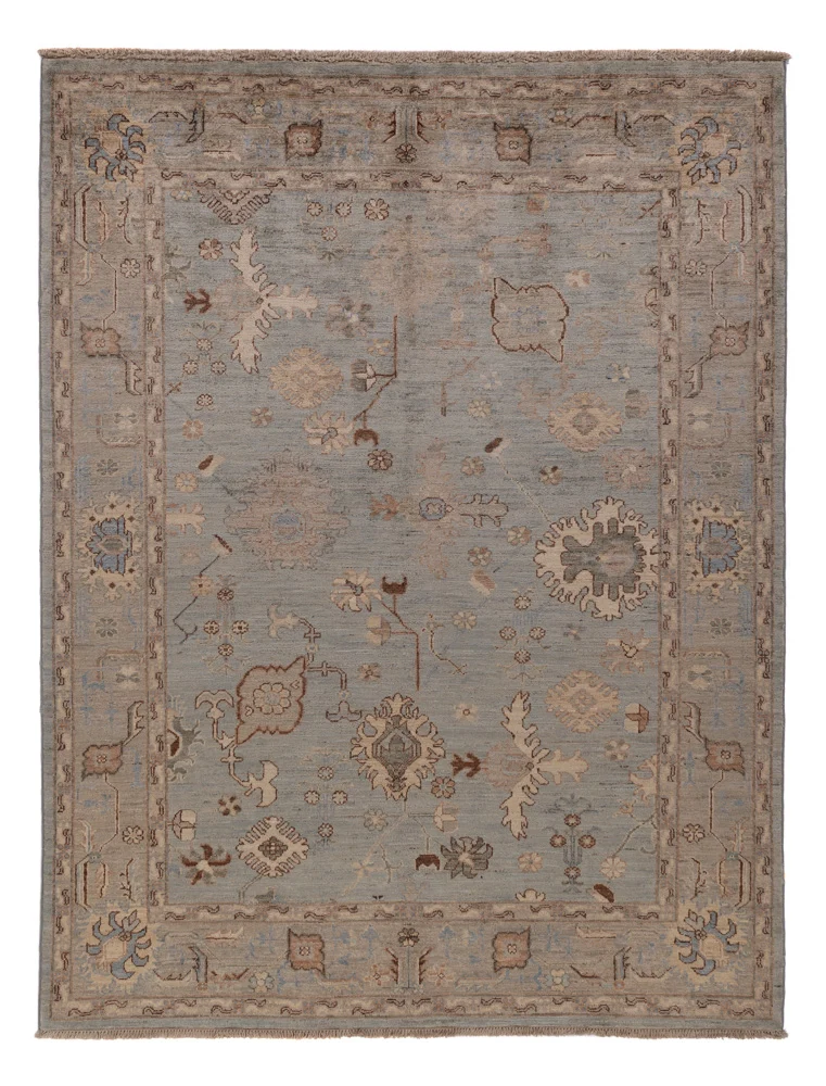 Usak Teppich 153x200cm - Orientteppich - hellblau