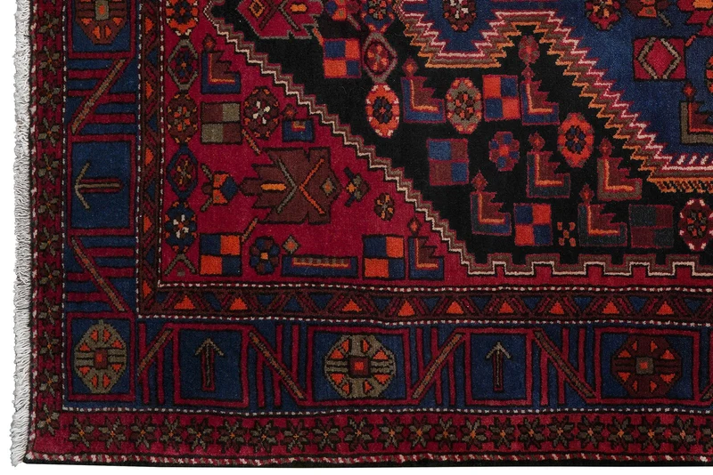 Khamseh · Handgeknüpft – Blau, 263x145 cm