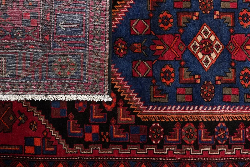 Khamseh · Handgeknüpft – Blau, 263x145 cm