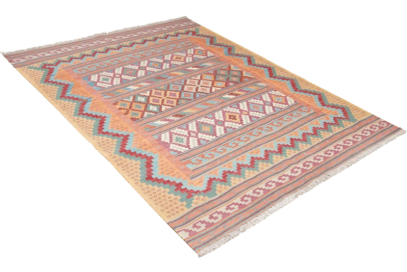 Sumak Sirdjan · Handgewebt – Bunt, 219x155 cm