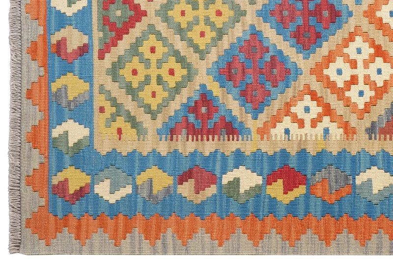 Kelim Gashgai · Handgewebt – Beige, 180x130 cm