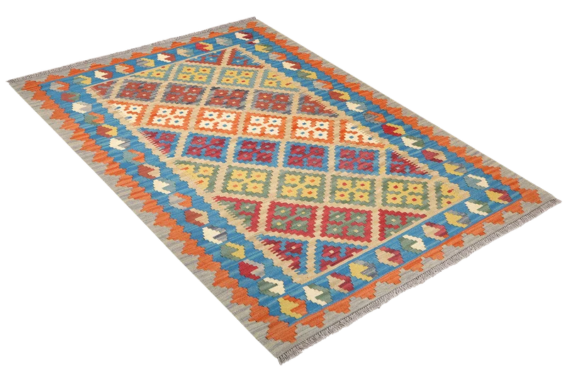 Kelim Gashgai · Handgewebt – Beige, 180x130 cm
