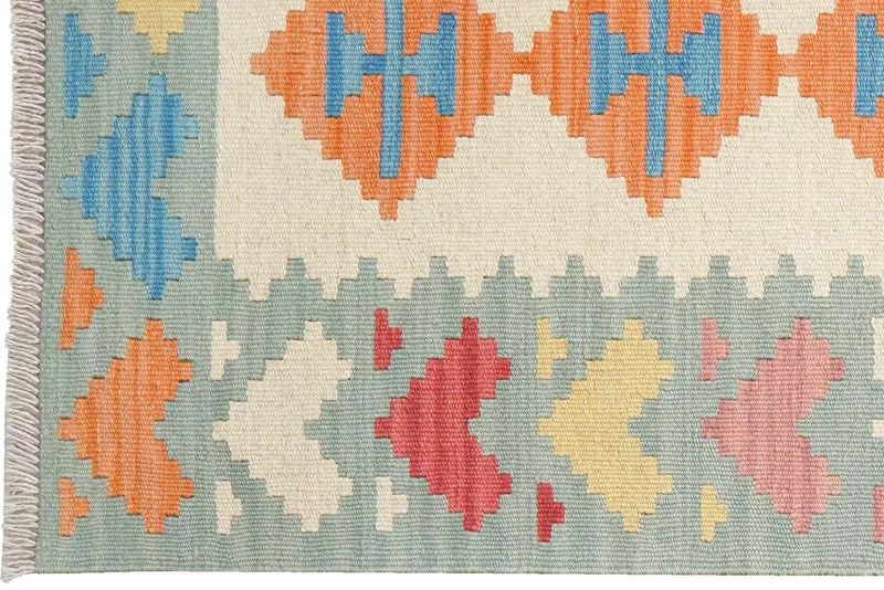 Kelim Gashgai · Handgewebt – Beige, 202x80 cm