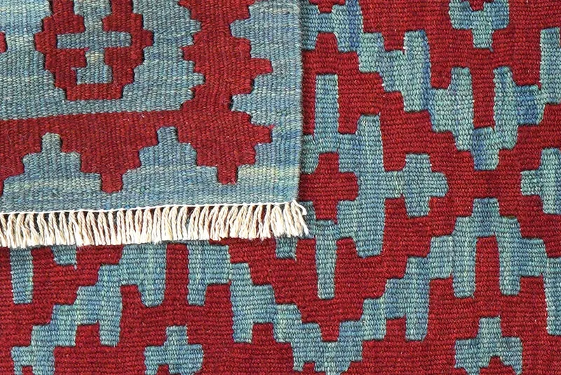 Kelim Gashgai · Handgewebt – Blau, 125x86 cm