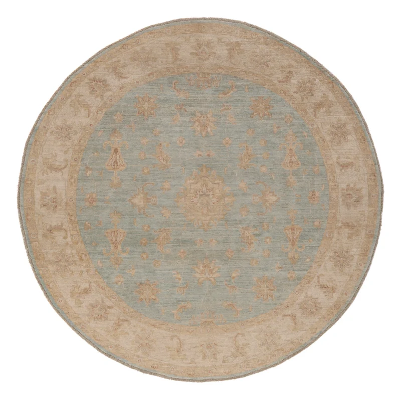 Ziegler Teppich 200x202cm - Orientteppich - hellblau