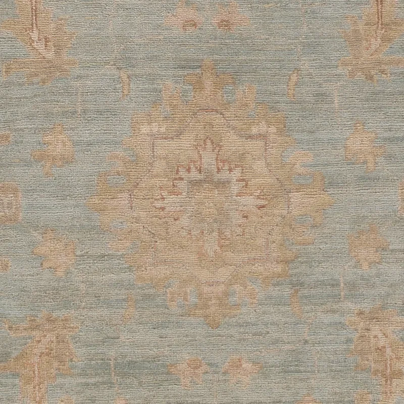 Ziegler Teppich 200x202cm - Orientteppich - hellblau