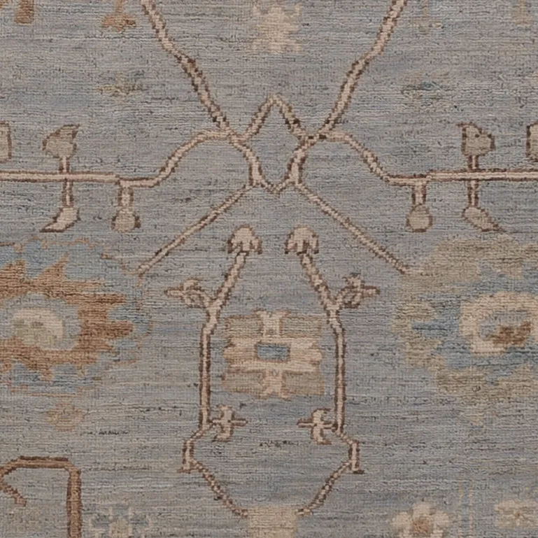 Usak Teppich 153x193cm - Orientteppich - hellblau