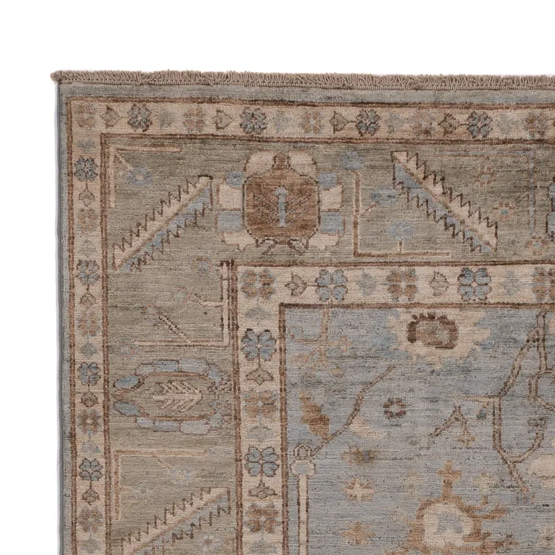 Usak Teppich 153x193cm - Orientteppich - hellblau